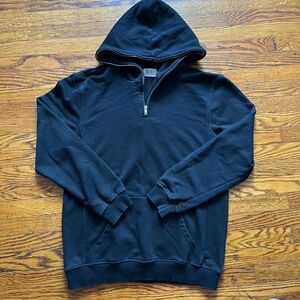 Richie Le Collection R/L Black Warm Half Zip Pullover Sweatshirt Hoodie Men's XL